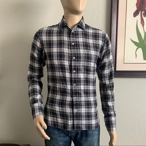 Rag & Bone plaid button front casual shirt Medium